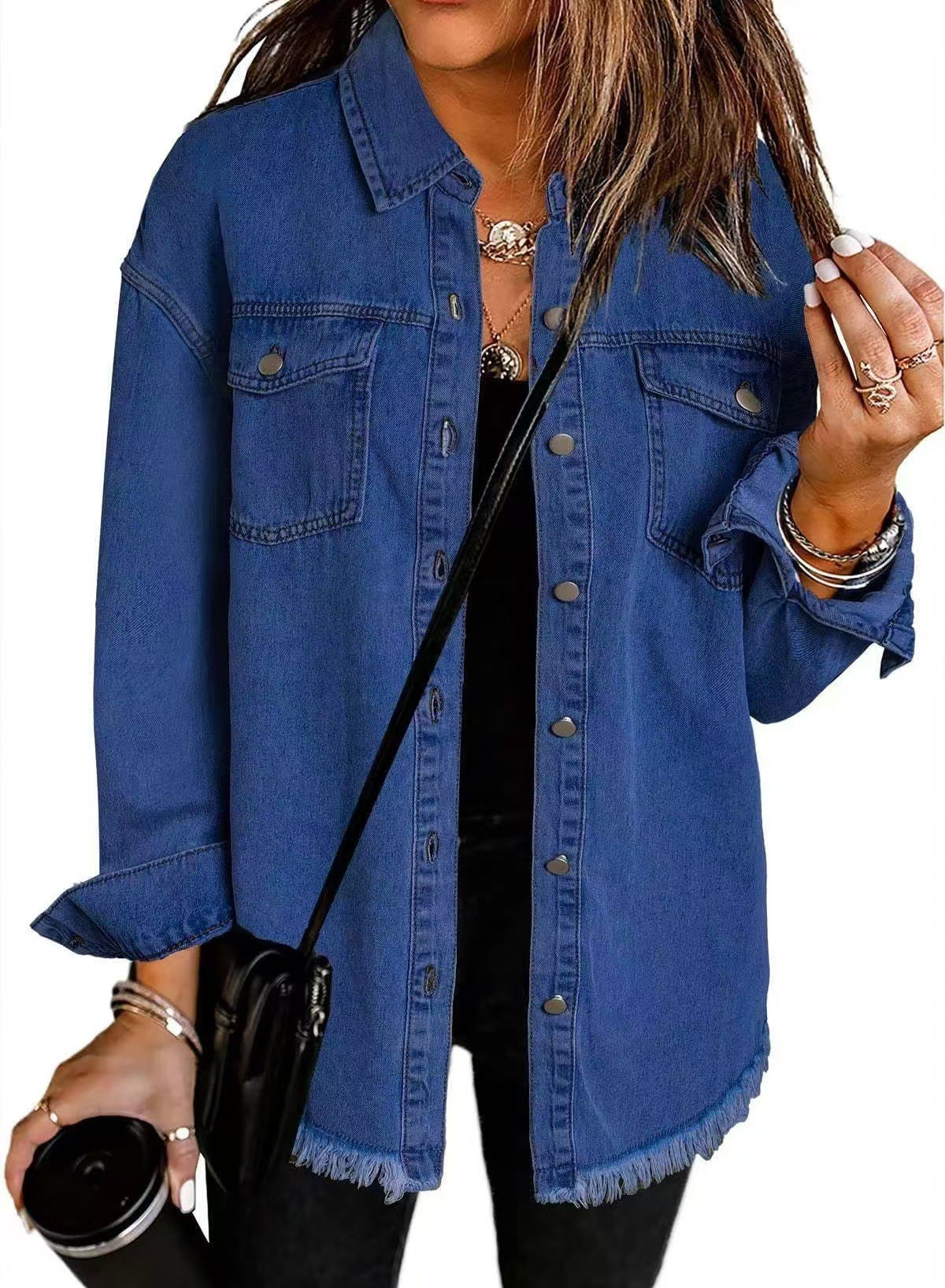 JOLIEN LONG SLEEVE DENIM JACKET WITH POCKETS