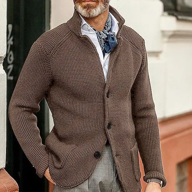 MARZIO™ MEN'S REFINED CARDIGAN WITH BUTTON CLOSURE