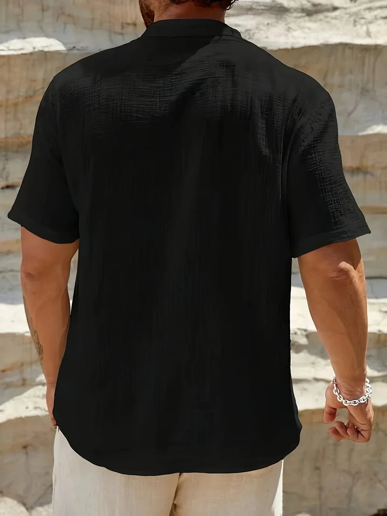 PERCY™ | ELEGANT SUMMER SHIRT WITH MANDARIN COLLAR