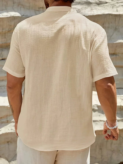PERCY™ | ELEGANT SUMMER SHIRT WITH MANDARIN COLLAR