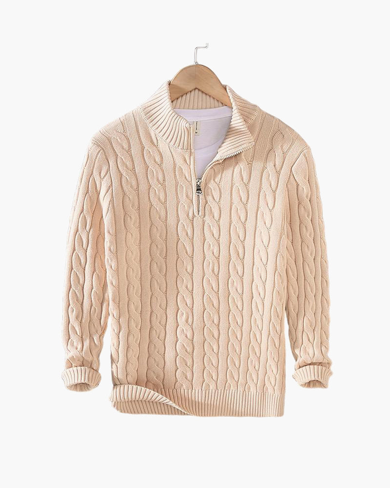 LORENZO VOSS ZIP KNIT SWEATER