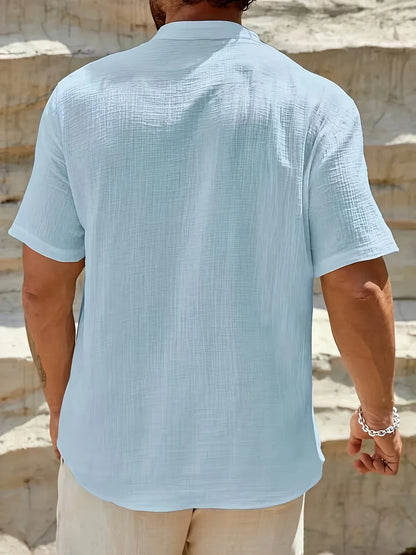 PERCY™ | ELEGANT SUMMER SHIRT WITH MANDARIN COLLAR