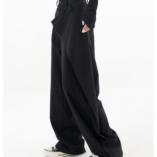 LINA | IRREGULAR WIDE-LEG TROUSERS
