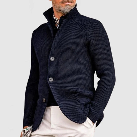 MARZIO™ MEN'S REFINED CARDIGAN WITH BUTTON CLOSURE