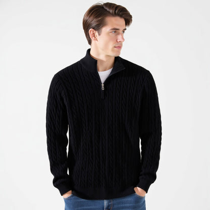 LORENZO VOSS ZIP KNIT SWEATER