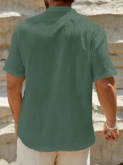 PERCY™ | ELEGANT SUMMER SHIRT WITH MANDARIN COLLAR
