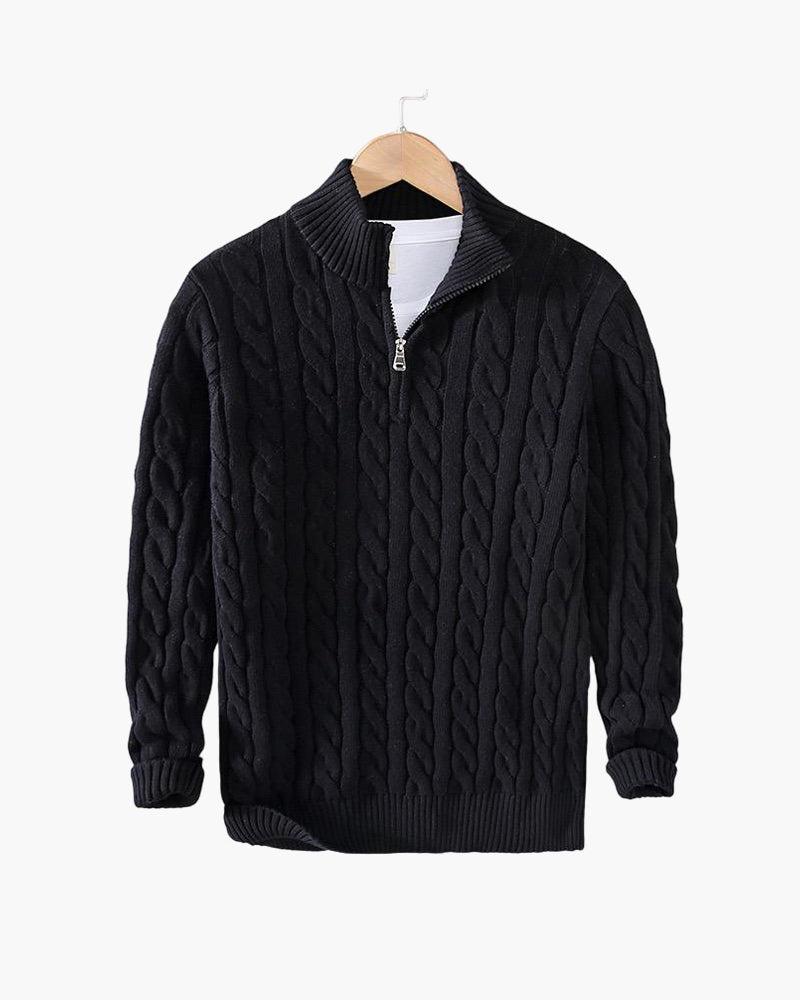 LORENZO VOSS ZIP KNIT SWEATER