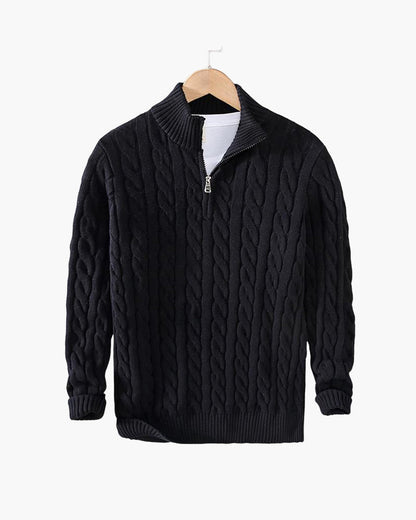 LORENZO VOSS ZIP KNIT SWEATER
