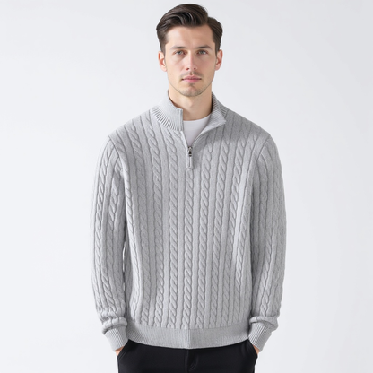 LORENZO VOSS ZIP KNIT SWEATER