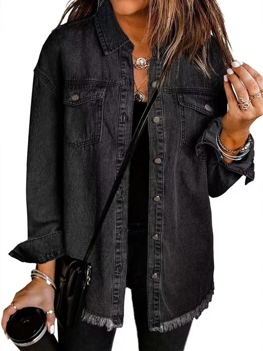 JOLIEN™ | LONG-SLEEVED DENIM JACKET WITH POCKETS