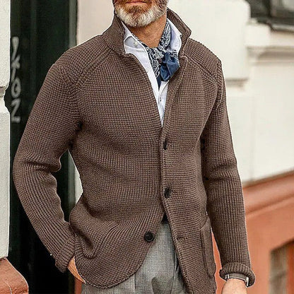 MARZIO™ MEN'S REFINED CARDIGAN WITH BUTTON CLOSURE