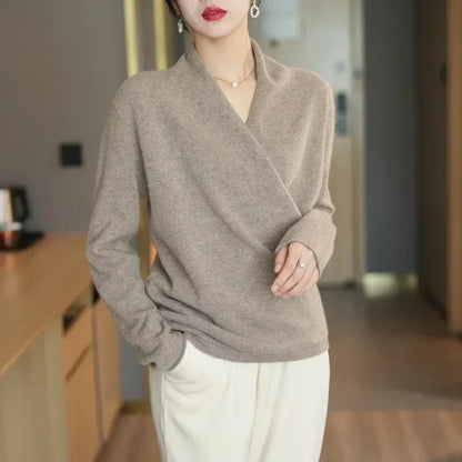SOPHIA WOOL V NECK SWEATER