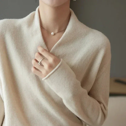 SOPHIA WOOL V NECK SWEATER