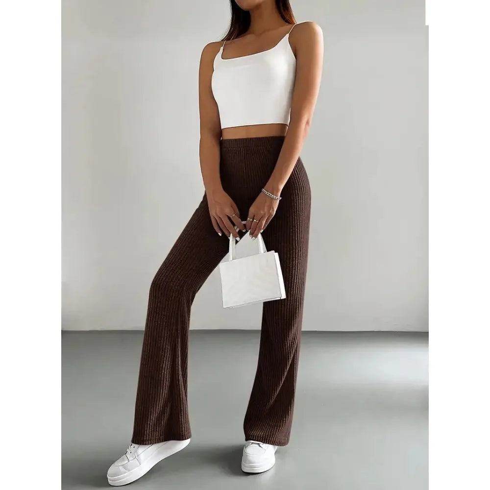 SOPHIA RIBBED KNIT PANTS
