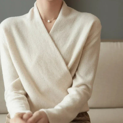 SOPHIA WOOL V NECK SWEATER