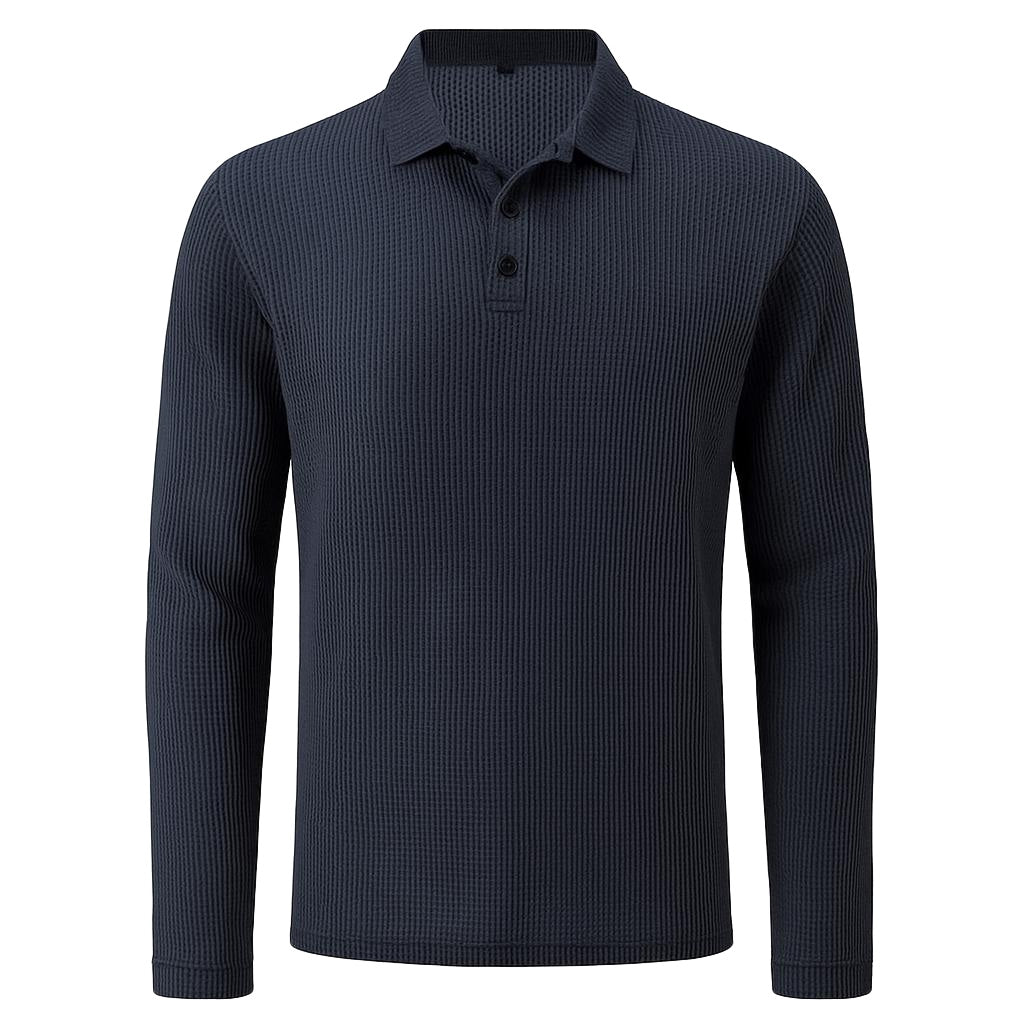 MEN'S ULTRA-COMFORT STRETCH LONG SLEEVE POLO SHIRT