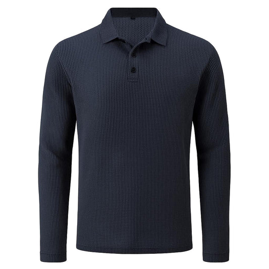 MEN'S ULTRA-COMFORT STRETCH LONG SLEEVE POLO SHIRT