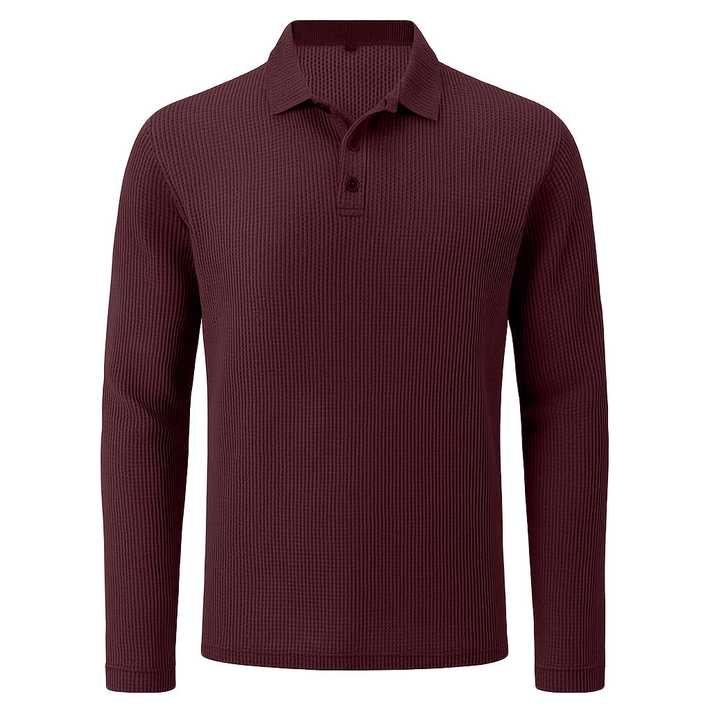 MEN'S ULTRA-COMFORT STRETCH LONG SLEEVE POLO SHIRT
