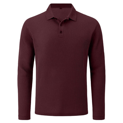 MEN'S ULTRA-COMFORT STRETCH LONG SLEEVE POLO SHIRT