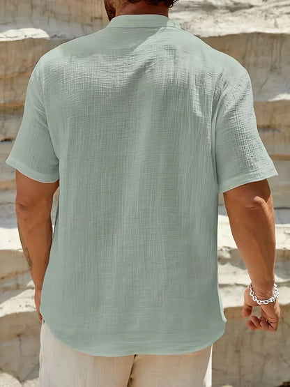 PERCY™ | ELEGANT SUMMER SHIRT WITH MANDARIN COLLAR