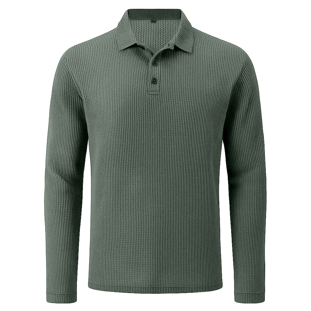 MEN'S ULTRA-COMFORT STRETCH LONG SLEEVE POLO SHIRT