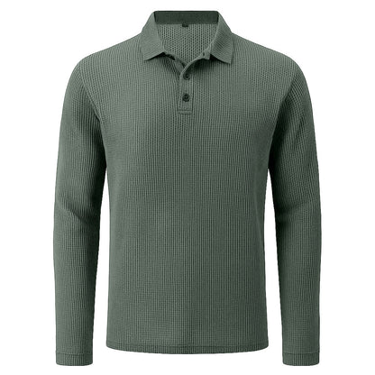 MEN'S ULTRA-COMFORT STRETCH LONG SLEEVE POLO SHIRT