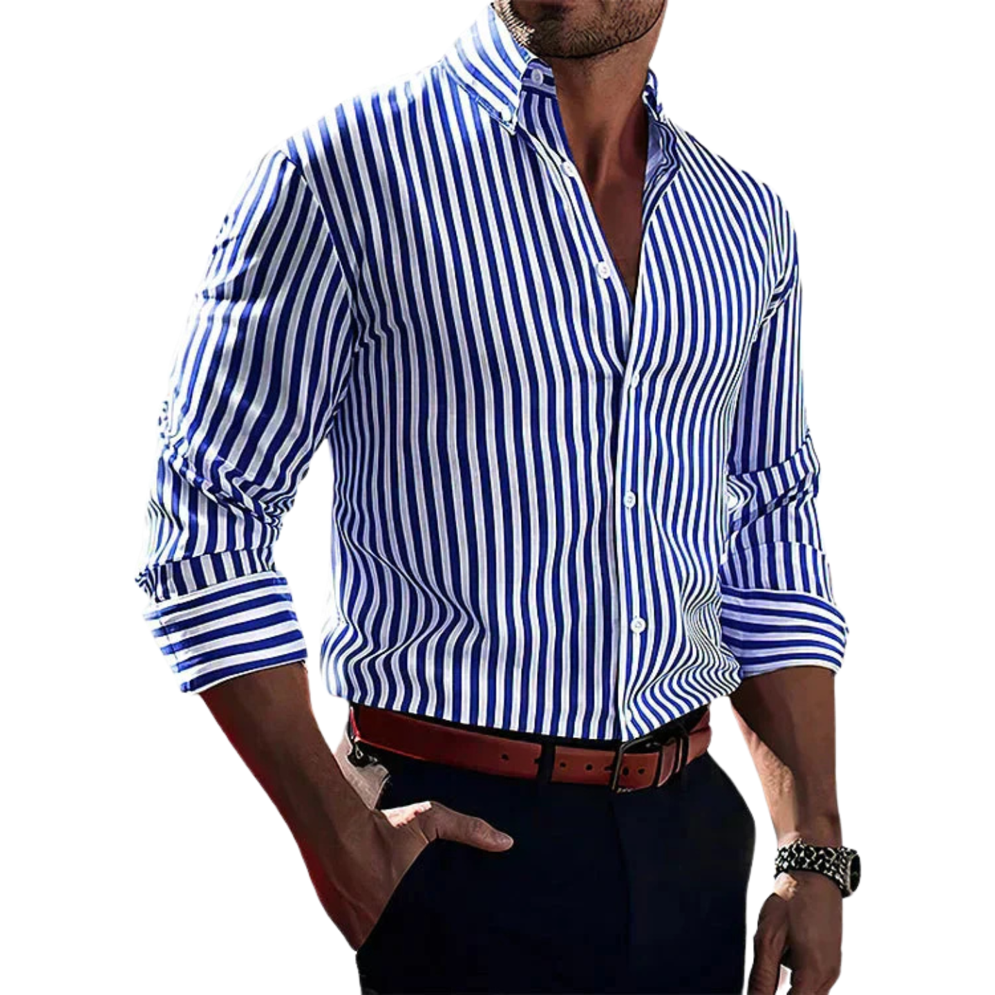 HARRISON CONFIDENCE STRIPED SHIRT