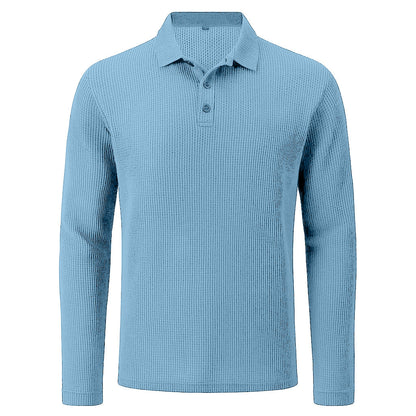 MEN'S ULTRA-COMFORT STRETCH LONG SLEEVE POLO SHIRT