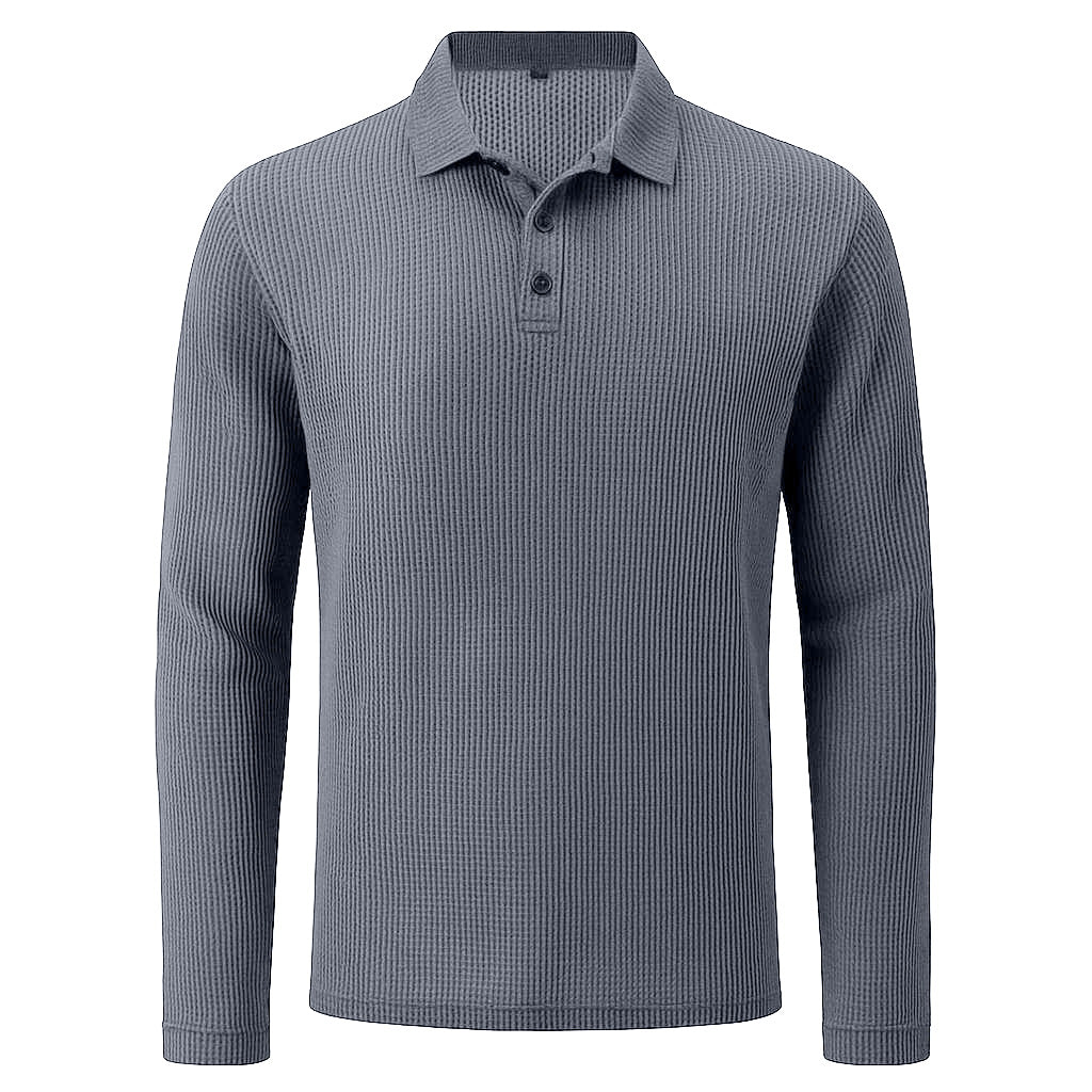 MEN'S ULTRA-COMFORT STRETCH LONG SLEEVE POLO SHIRT