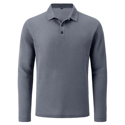 MEN'S ULTRA-COMFORT STRETCH LONG SLEEVE POLO SHIRT