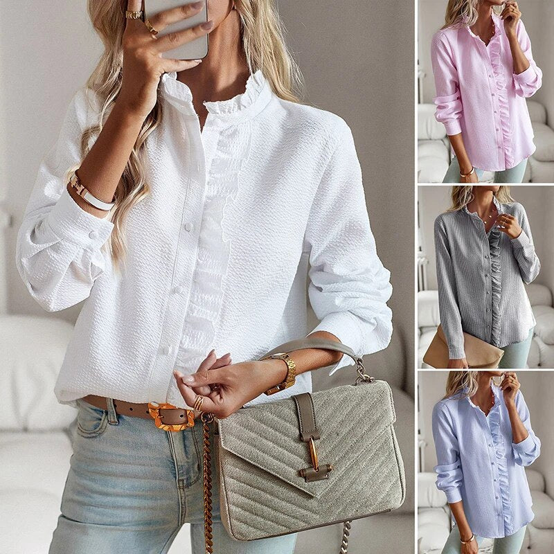 ROSELINA – EMBROIDERED LONG-SLEEVE BLOUSE