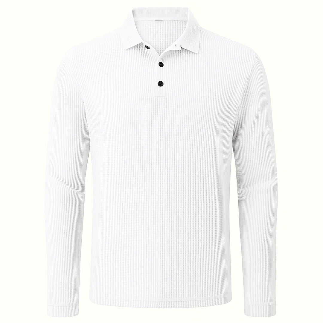 MEN'S ULTRA-COMFORT STRETCH LONG SLEEVE POLO SHIRT
