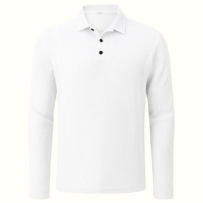 MEN'S ULTRA-COMFORT STRETCH LONG SLEEVE POLO SHIRT